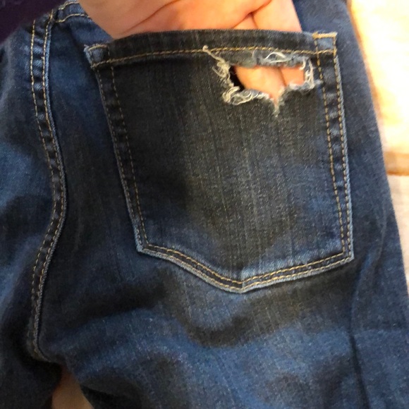 dark blue jeans with rips - Picture 5 of 8